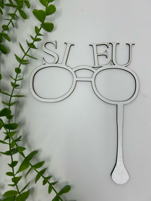 Props în formă de ochelari,cu textul ,,Și eu'' din MDF [1]
