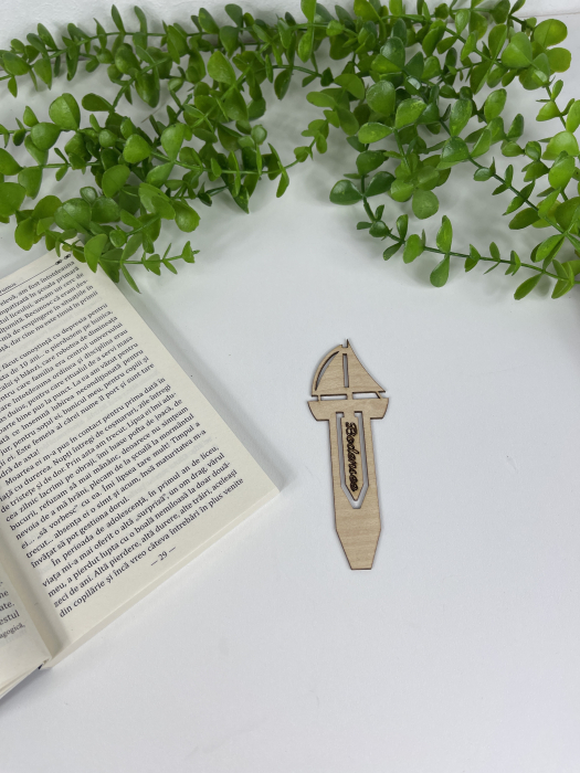 Semn de carte din lemn Bodensee – Accesoriu elegant pentru lectură [2]