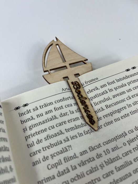 Semn de carte din lemn Bodensee – Accesoriu elegant pentru lectură [1]