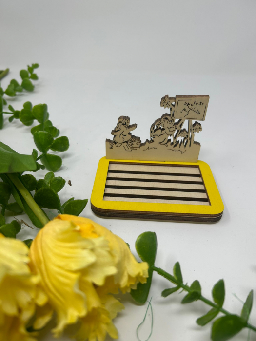 Suport pentru săpun din placaj de plop – Model Iepure și Morcov, eco-friendly și decorativ [1]