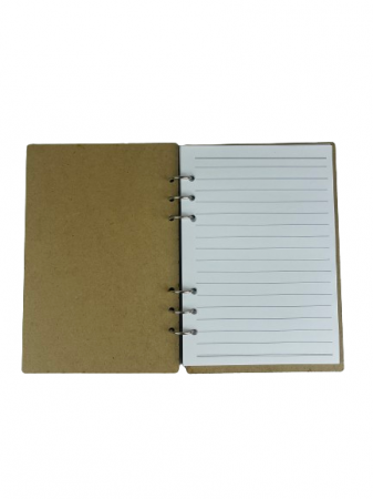 Agendă SKI din MDF și fetru – 15x22,5 cm, alb/gri [1]