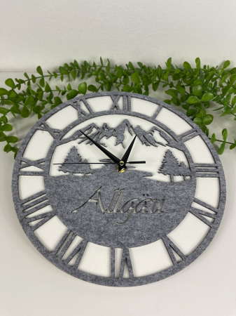 Ceasuri - Ceas de perete Allgäu – Design montan cu cifre romane, 30 cm