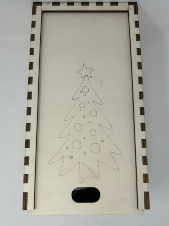 Decorațiuni de Crăciun - Pachet Cadou pentru Mamă – Cutie Lemn Personalizată, Vin, Miere & Răsfăț Spa