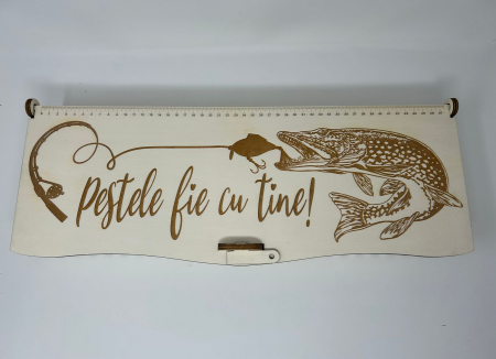 Produse decorative - Cutie pentru pescuit din lemn,gravată la laser