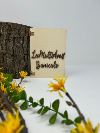 Cadouri Personalizabile - Felicitare din lemn „La Mulți Ani, Bunico!” cu poză