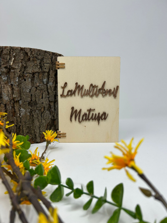 Cadouri Personalizabile - Felicitare din lemn „La Mulți Ani, Mătușă!” – Cadou personalizat cu poză 13x18 cm