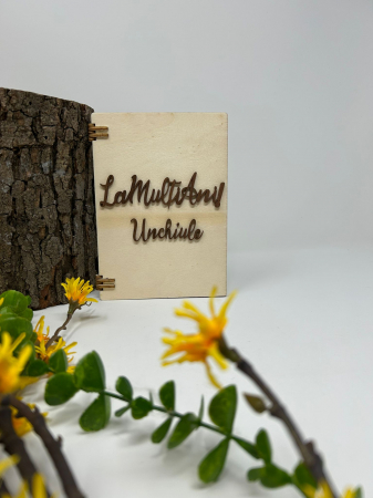 Cadouri Personalizabile - Felicitare din lemn „La Mulți Ani, Unchiule!” – Cadou personalizat cu poză 13x18 cm