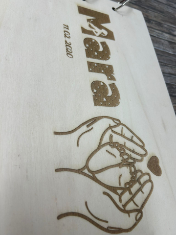 Guestbook pentru botez,personalizat,din lemn,gravat la laser [1]