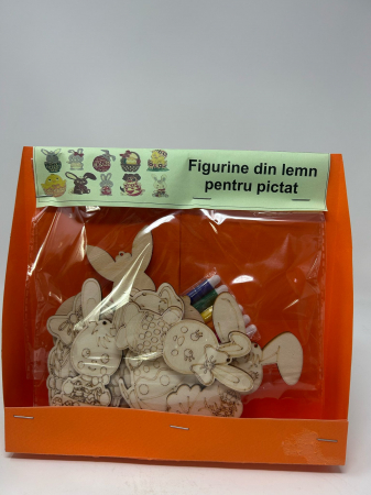 Kit pentru pictat,10 figurine din lemn [1]
