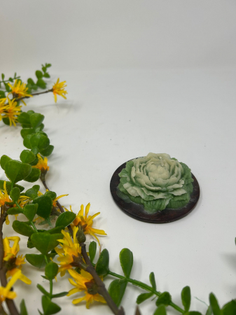 Lumânări - Lumânare Parfumată Galben cu Verde – Formă de Floare | Decor Elegant