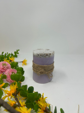 Lumânare Parfumată Lavandă – aromă relaxantă și design rustic-elegant [1]