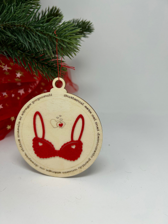 Decorațiuni de Crăciun - Ornament pentru brad cu text haios