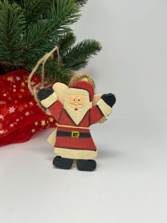 Decorațiuni de Crăciun - Ornament pentru brad,set 2 bucăți Moș Crăciun și Fetiță