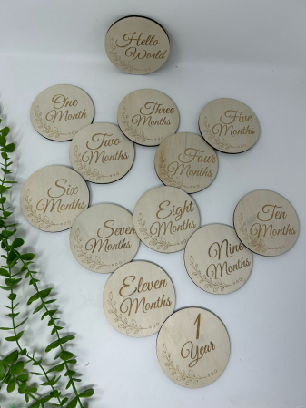 Nuntă Botez Aniversare - Plăcuțe decorative Lunar Baby