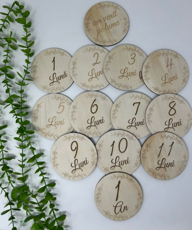 Nuntă Botez Aniversare - Plăcuțe decorative Lunar Baby