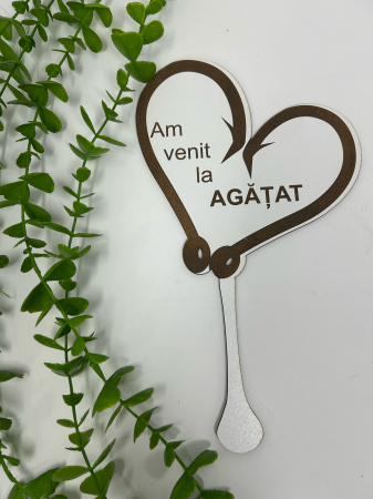 Nuntă Botez Aniversare - Props în formă de inimioară,din MDF