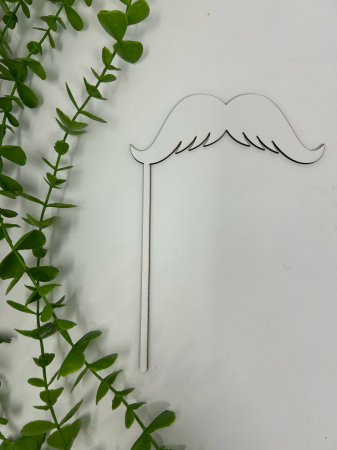 Nuntă Botez Aniversare - Props în formă de mustață din MDF