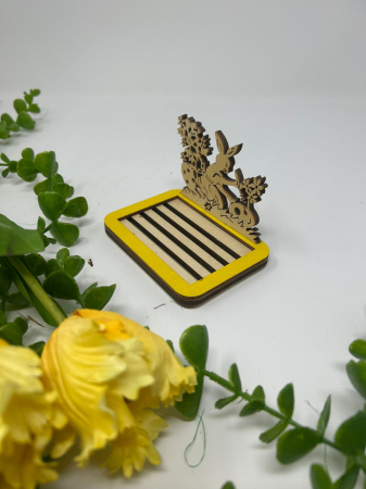 Săpunieră din lemn – Model Iepure și Ou, rustică și eco-friendly [1]