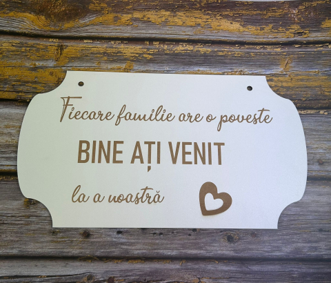 Nuntă Botez Aniversare - Plăcuță personalizată pentru nuntă „Bine ați venit” – Decor elegant de întâmpinare