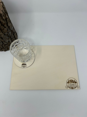 Set napron din lemn cu suport pentru pahar [1]