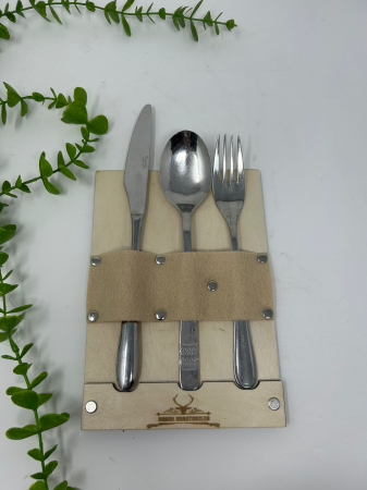 HoReCa - Suport pentru tacâmuri,din lemn cu fetru