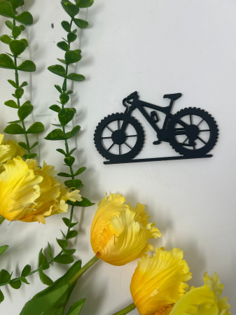 Topper - Topper pentru tort în formă de bicicletă,culoare negru