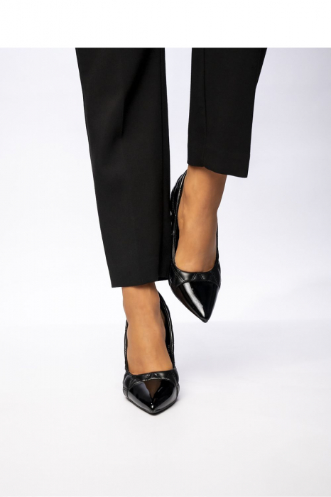 pantofi eleganți VERONIQUE BLACK cu toc și vârf ascuțit [2]