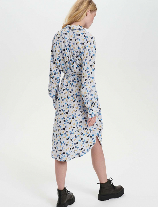 Rochie de vară Saint Tropez FredaSZ albă cu flori [4]