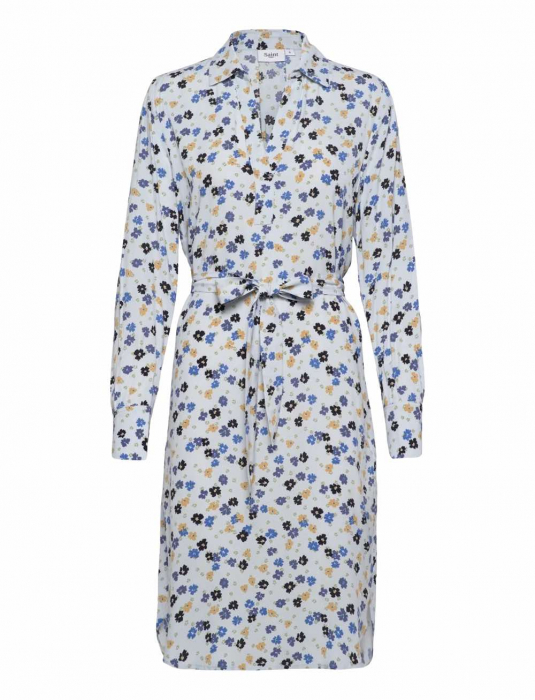 Rochie de vară Saint Tropez FredaSZ albă cu flori [3]