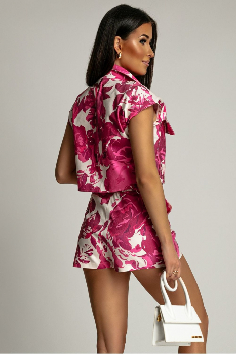 Set vară feminin cămașă și pantaloni scurți [3]