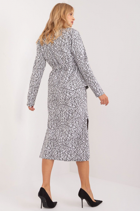 Set elegant femei – Rochie midi fără mâneci și sacou din bumbac, ideal pentru birou și ocazii speciale [3]