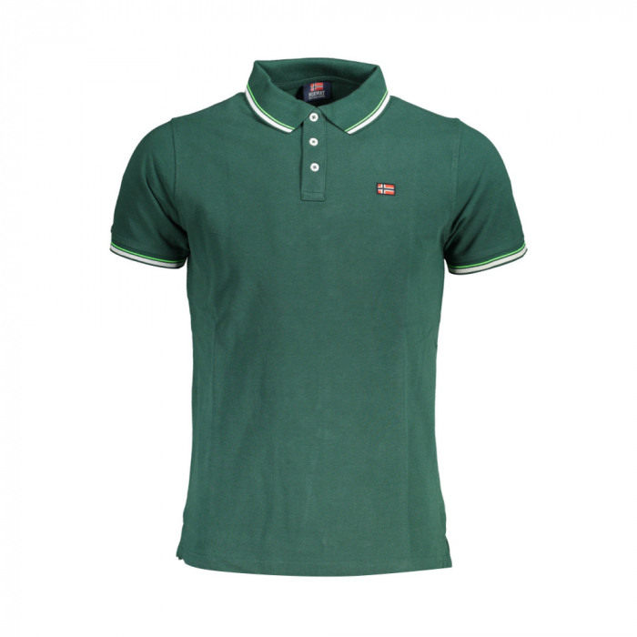 Tricou polo din bumbac bărbați Norway 1963 verde [1]