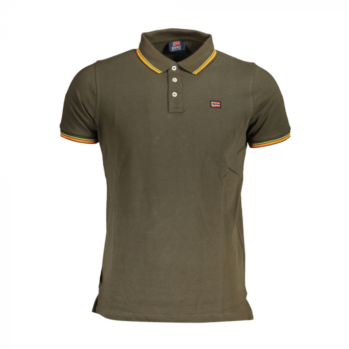 Tricou polo din bumbac bărbați Norway 1963 maro [1]