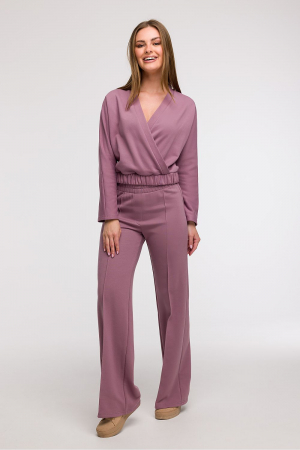 Bluză din Bumbac pentru Femei, Elegantă și Confortabilă, Talie Elastică și Decolteu în V [1]