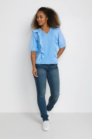 Bluză femei Crhumla albastra din bumbac [2]