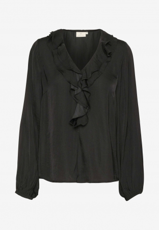 Bluză femei Kaffe neagră, elegantă și versatilă, perfectă pentru office [1]