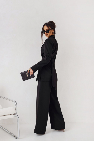 Costum elegant negru femei sacou pantaloni [1]