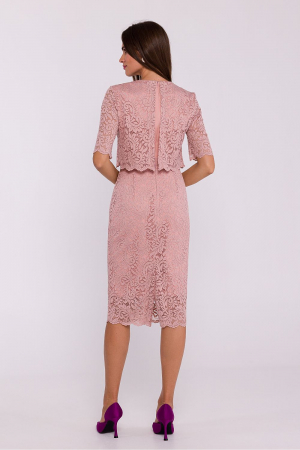 rochie eleganta creion cu dantelă, rochie talie accentuată și crăpătură [2]