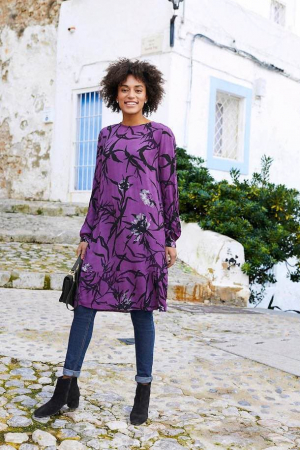 Femei - Rochie femei Kaffe violet, lejeră și confortabilă, perfectă pentru vară