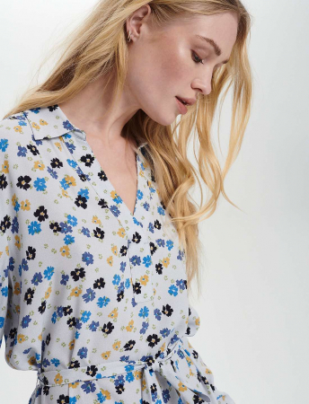 Rochie de vară Saint Tropez FredaSZ albă cu flori [1]