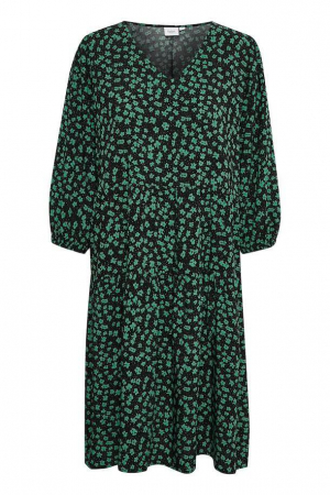 Femei - rochie-dama-saint-tropez-kishasz-verde-cu-flori