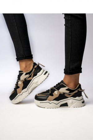 Sneakers - Sneakers VEYRA BLACK pentru femei – Pantofi sport cu talpă masivă