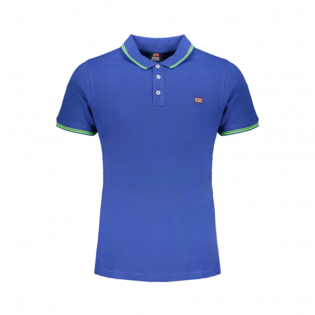 Bărbați - Tricou polo din bumbac bărbați Norway 1963 albastru