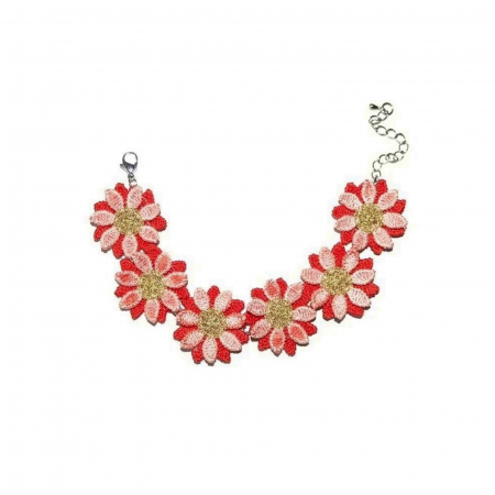 Bratari - Bratara cu Flori Degrade si Petale Duble – Accesoriu Feminin