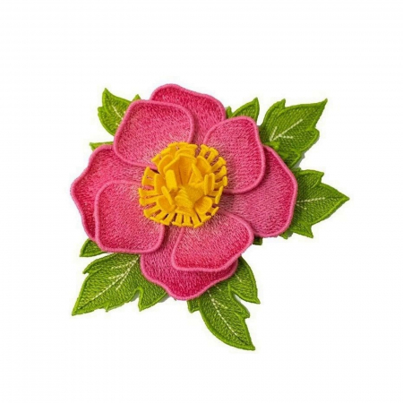 Brose - Brosa Floare Anemona 3D Brodata Manual – Accesoriu Textil Elegant