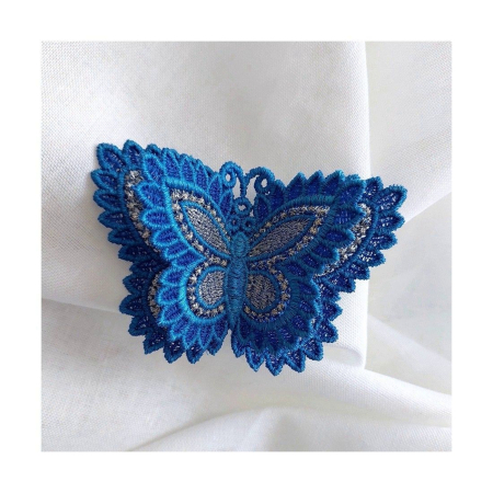 Brosa Fluture Albastru Dublu [1]