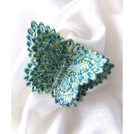 Brose - Brosa Fluture Dublu Turcoaz Degrade