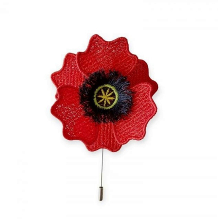 Brose - Brosa Pin Floare de Mac Rosu