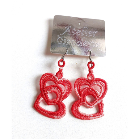 Cercei - Cercei Inimioare Rosu Degrade