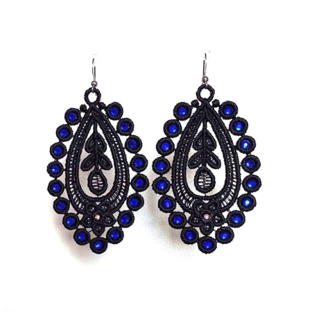 Cercei - Cercei cu Cristale Albastre Eleganti